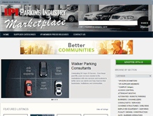 Tablet Screenshot of parkingindustrymarketplace.com